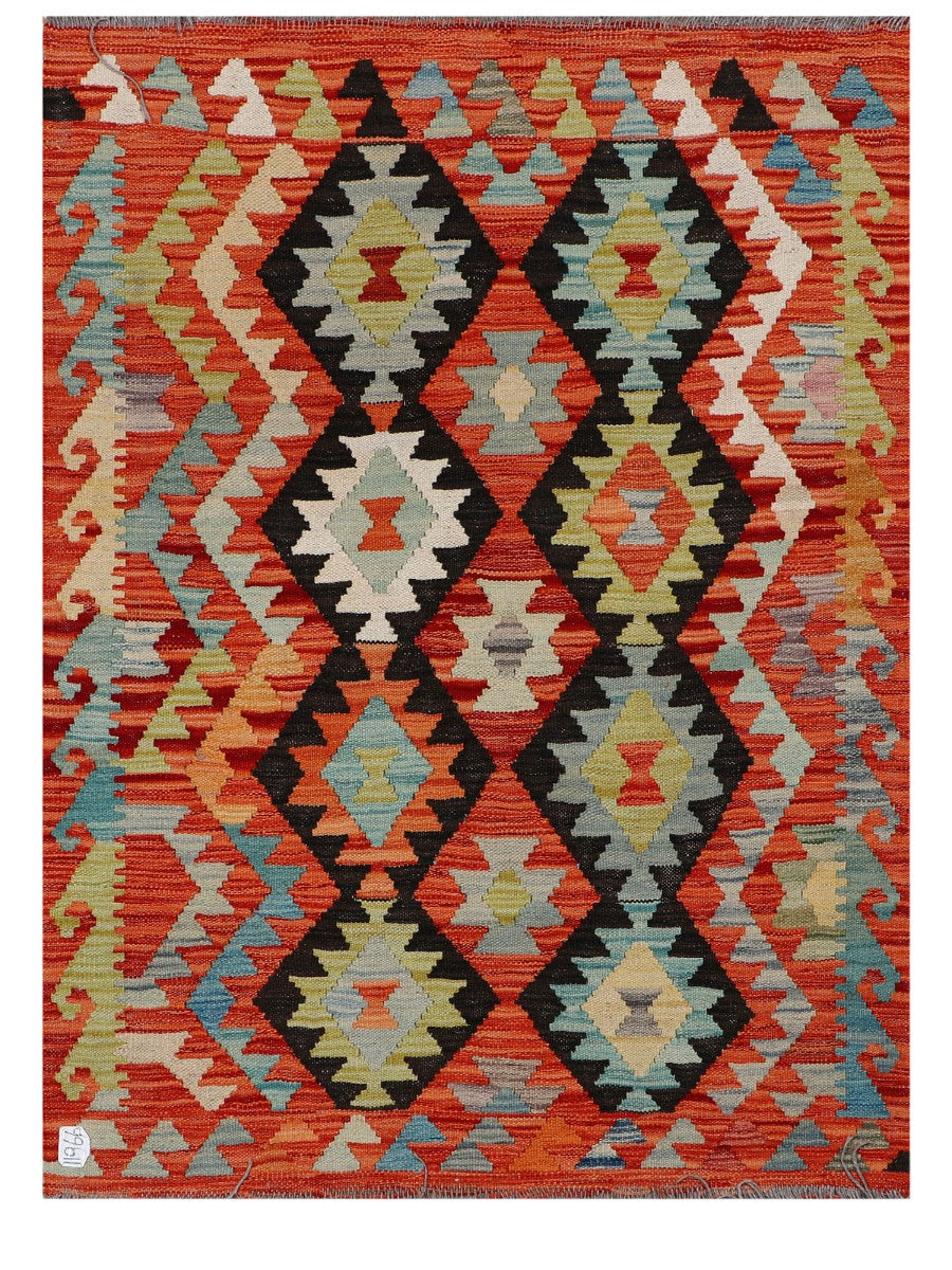 Maimana Afghanistan Kilim Rug - 139 x102 cm