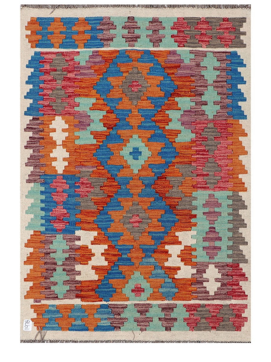 Maimana Afghanistan Kilim Rug - 145 x99 cm