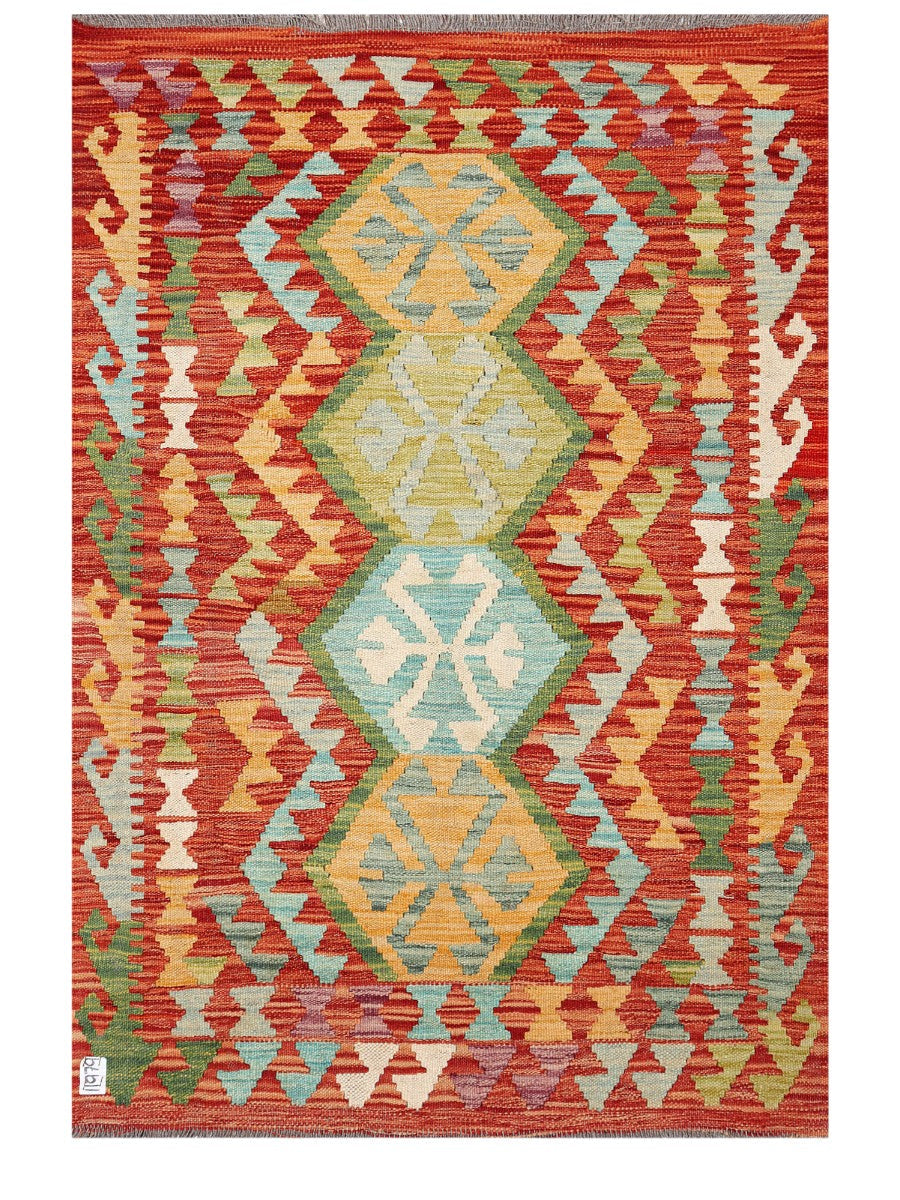 Maimana Afghanistan Kilim Rug - 145 x101 cm