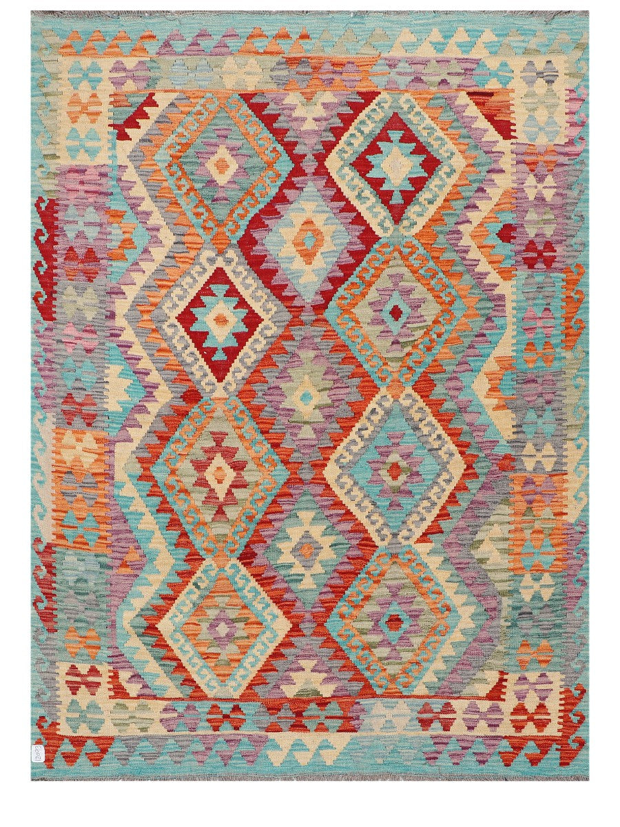Maimana Afghanistan Kilim Rug - 209 x156 cm