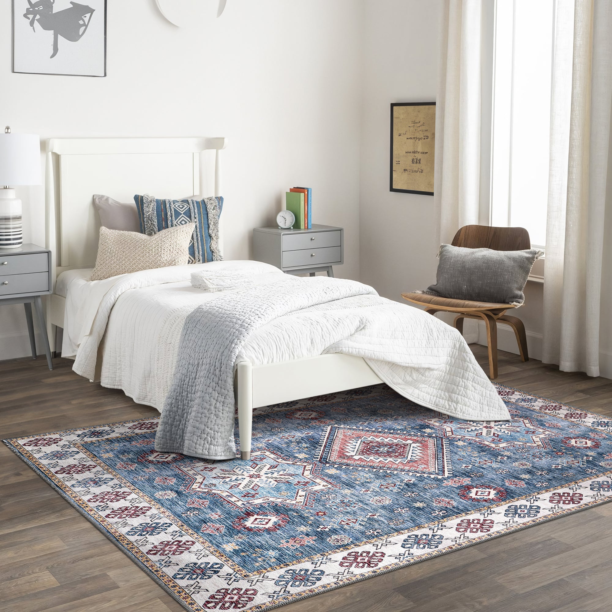 Netline Home Rugs Depot - Tribal Multicolor Geometric Washable Rug, Design NL1016