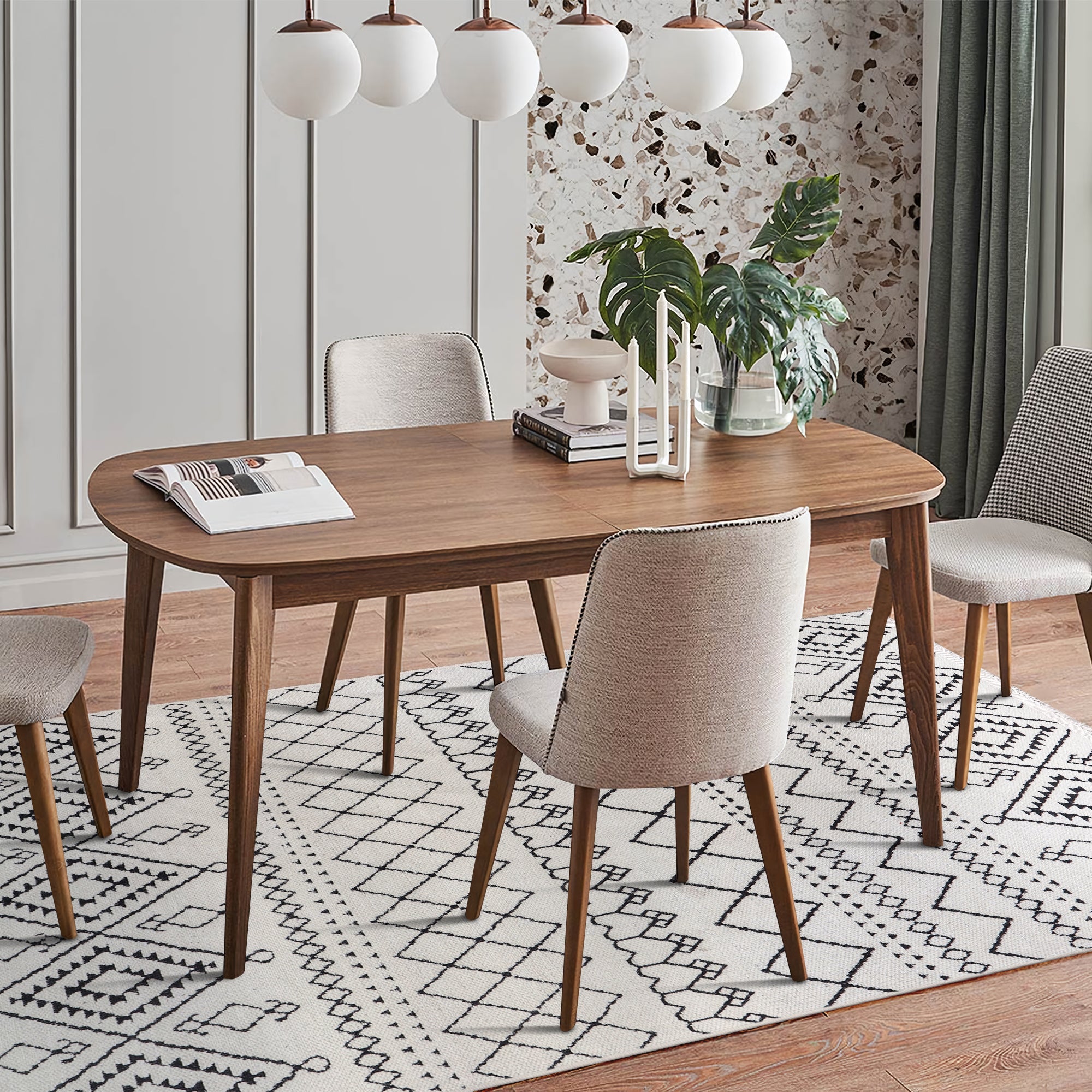 Netline Home Machine Washable Rug RW1801 – WHITE Soft Chenille