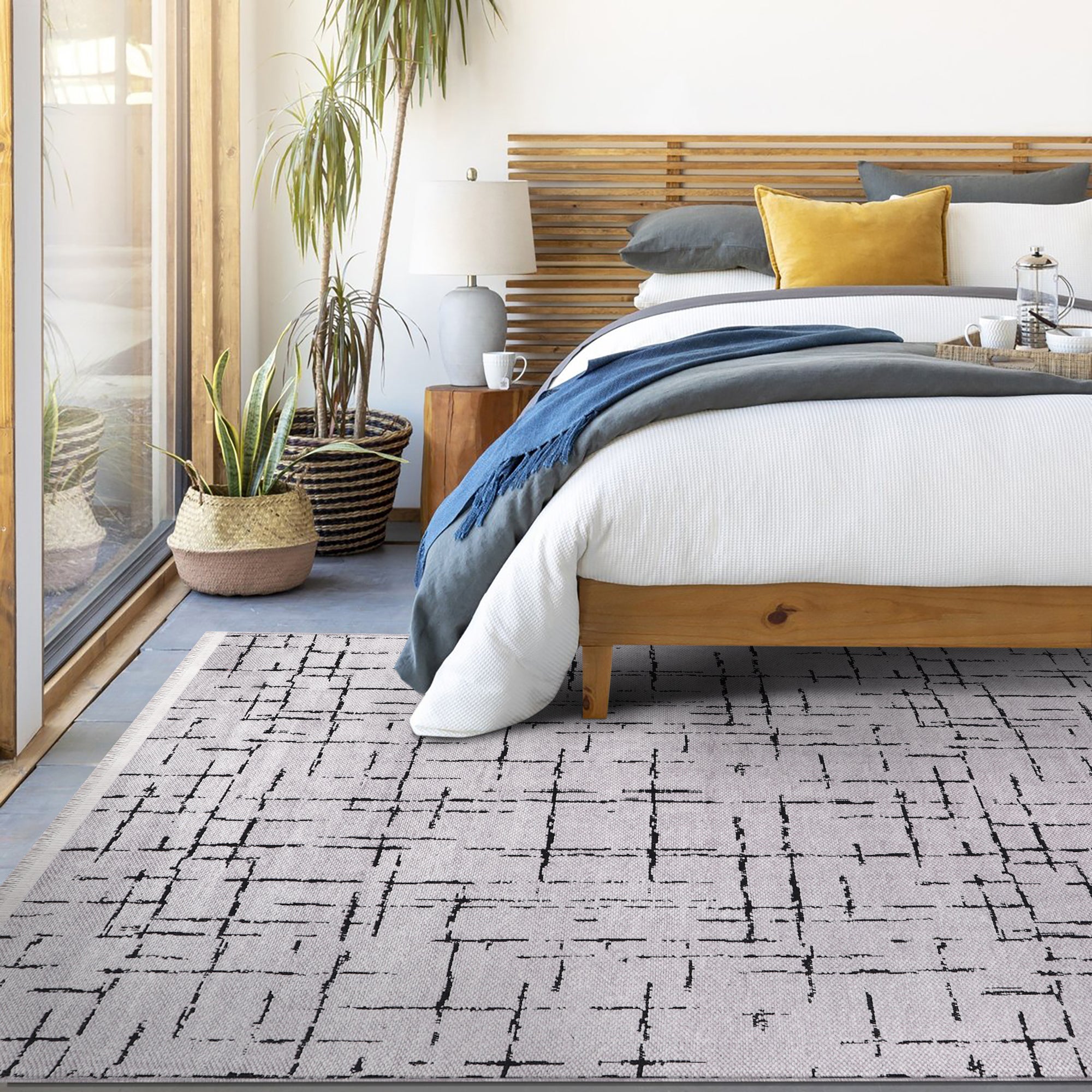 Netline Home Machine Washable Rug NT201 – GRAY Soft Chenille