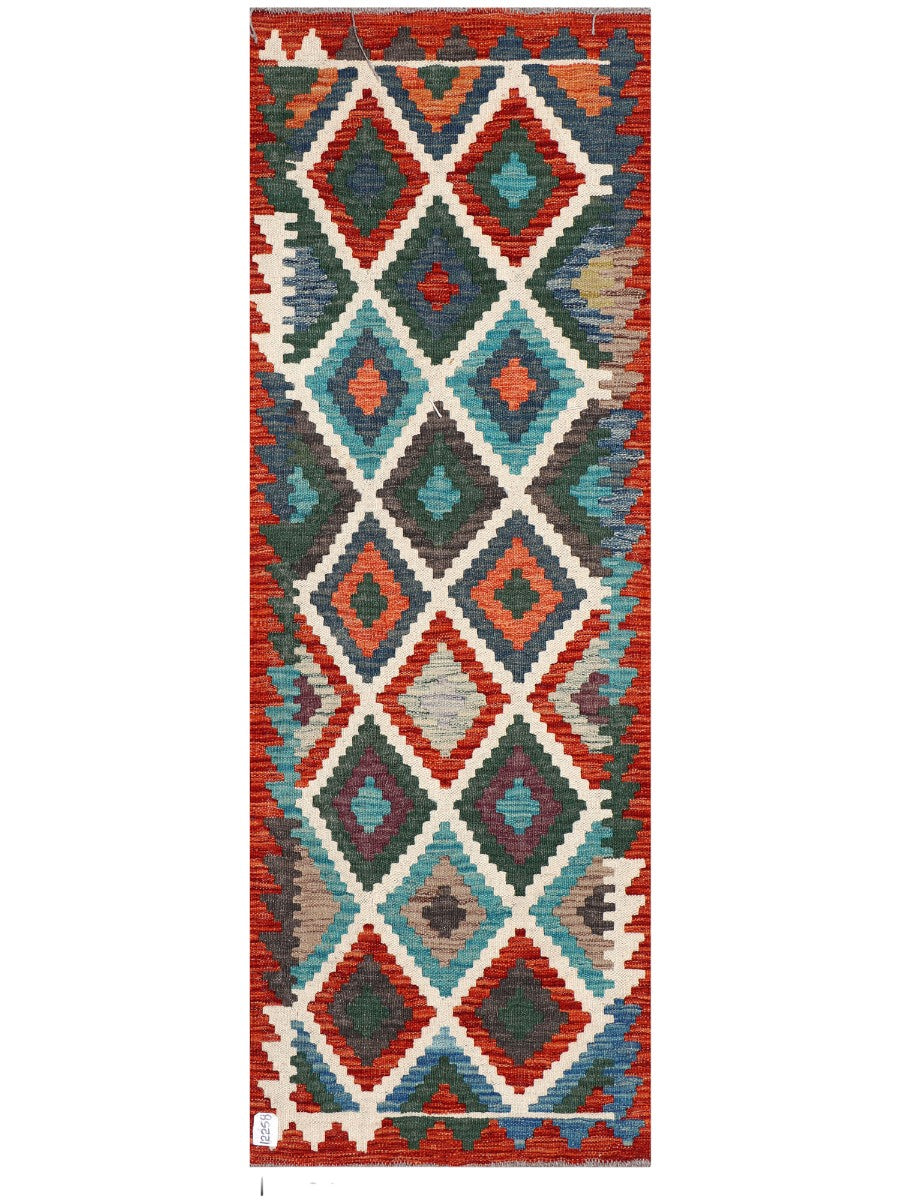 Maimana Afghanistan Kilim Rug - 177 x63 cm