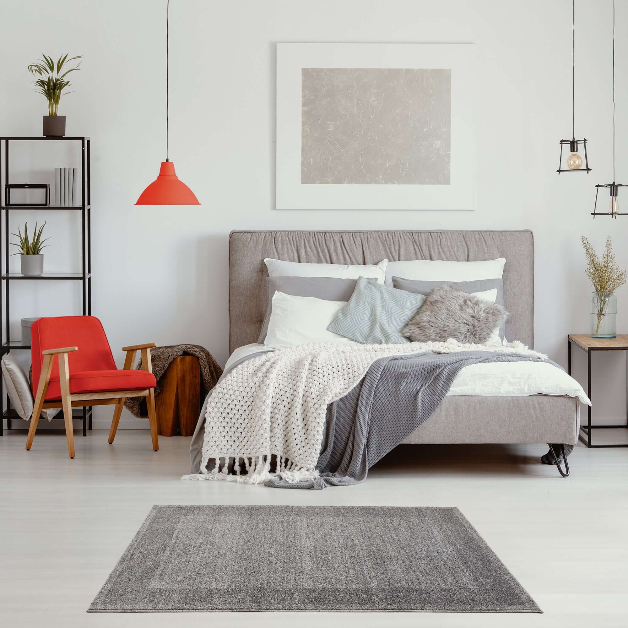 Ephesus Modern Grey Rugs | 7437G