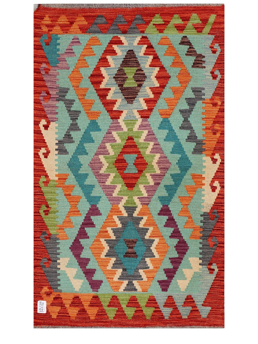 Maimana Afghanistan Kilim Rug - 126 x 77 cm