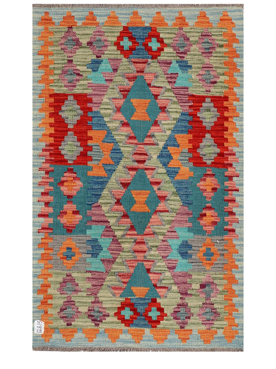 Maimana Afghanistan Kilim Rug - 123 x 78 cm