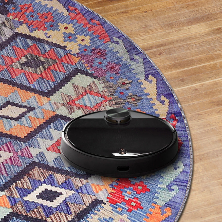 Netline Home Rugs Depot – Kilim Tribal Geometric Multicolor Rug | Machine Washable Chenille Rug with Non-Slip Cotton Backing