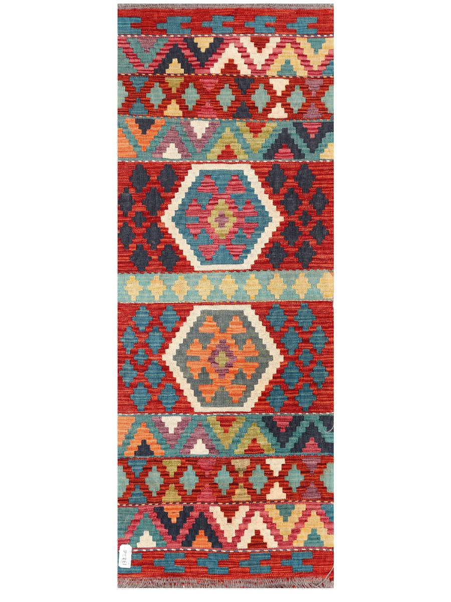 Maimana Afghanistan Kilim Rug - 170 x63 cm
