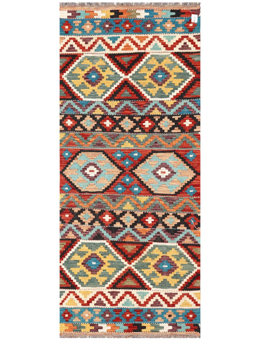 Maimana Afghanistan Kilim Rug - 200 x84 cm