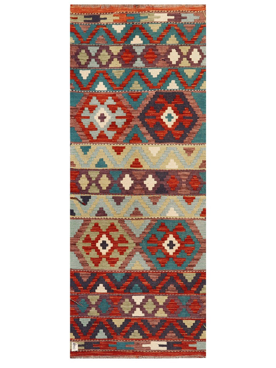 Maimana Afghanistan Kilim Rug - 198 x78 cm