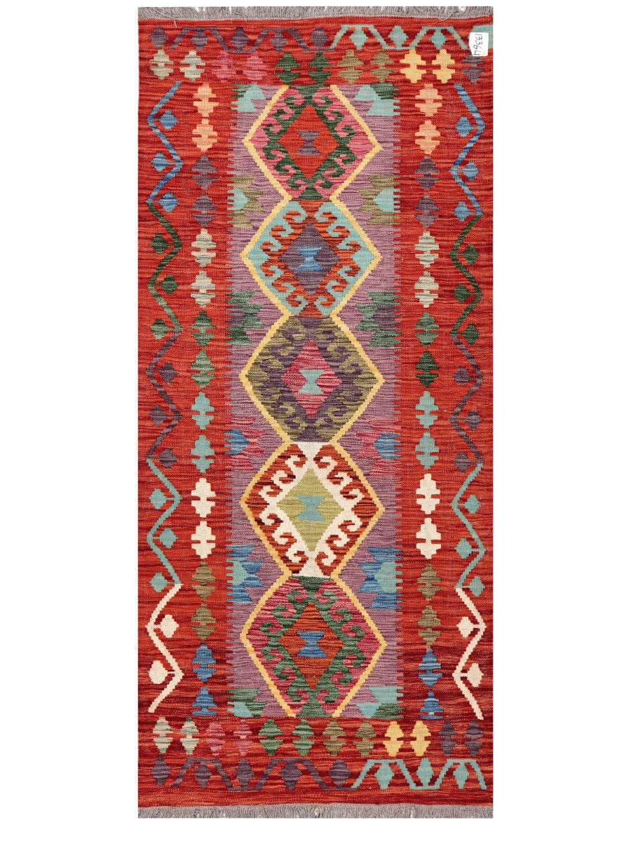 Maimana Afghanistan Kilim Rug - 192 x84 cm
