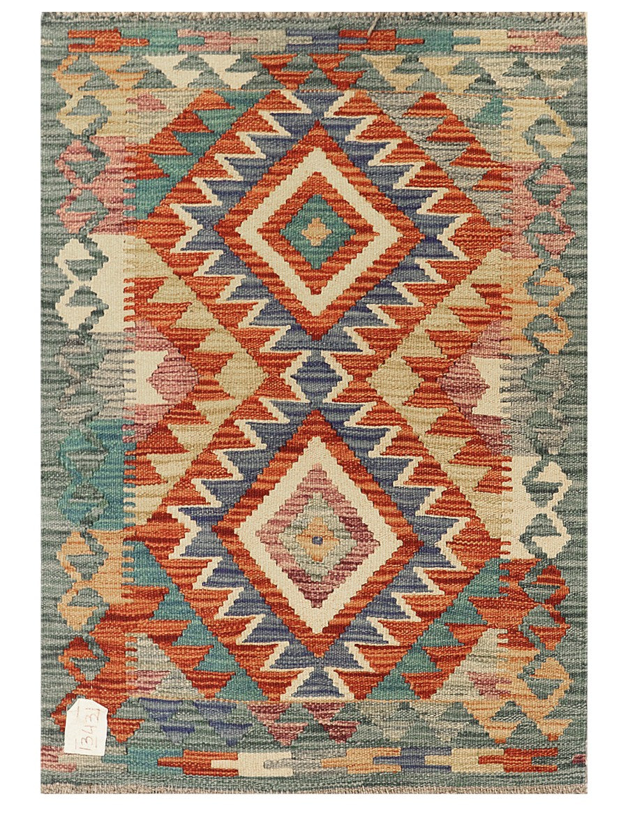 Maimana Afghanistan Kilim Rug - 90 x 63 cm
