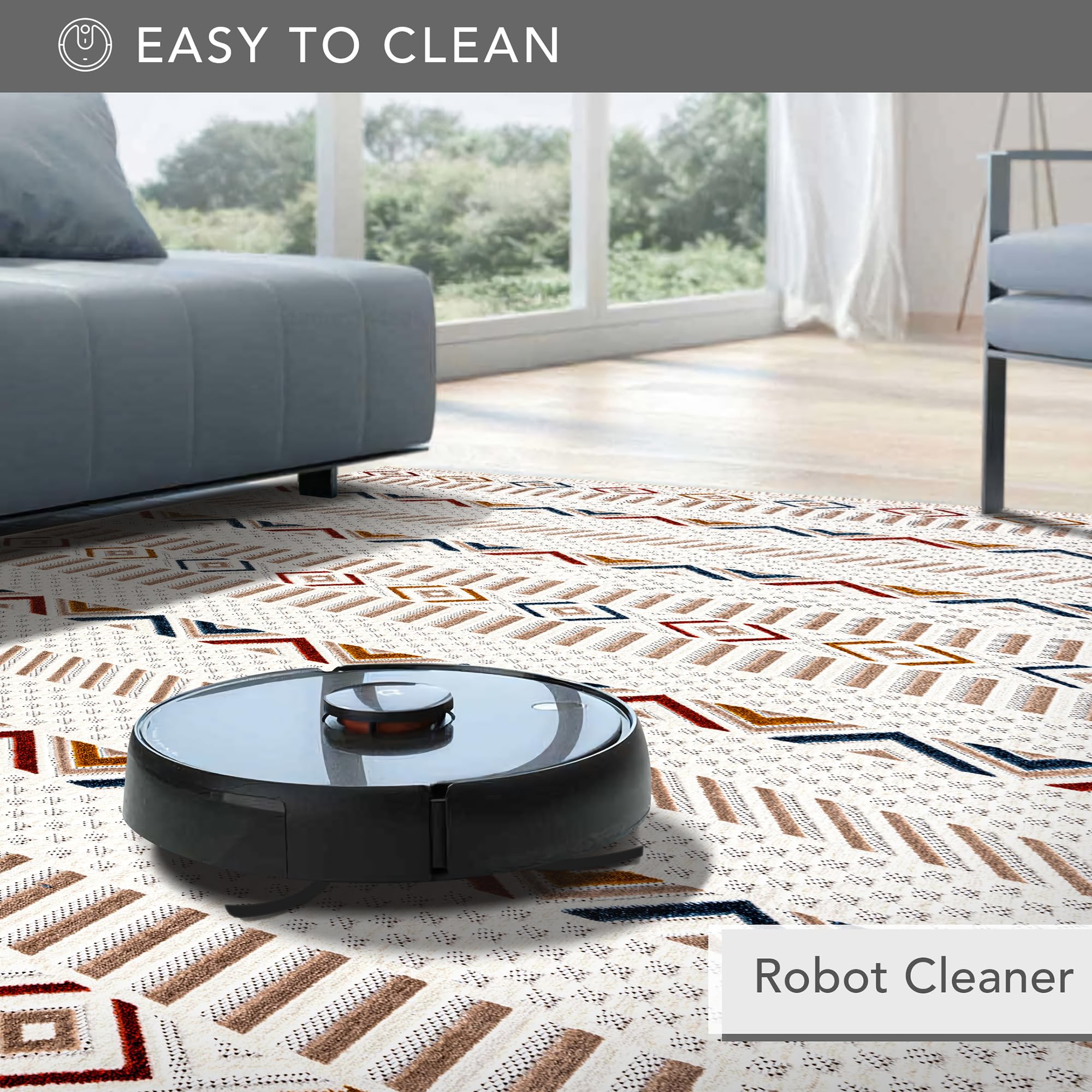 Netline Home RUGS DEPOT Area Rug for Living Room, Bedroom & Hallway – Soft & Durable Low Pile Area Rugs – Bohemian, Aztec & Boho Style – Pet & Kid-Friendly, Ideal for High-Traffic Areas (Copy)