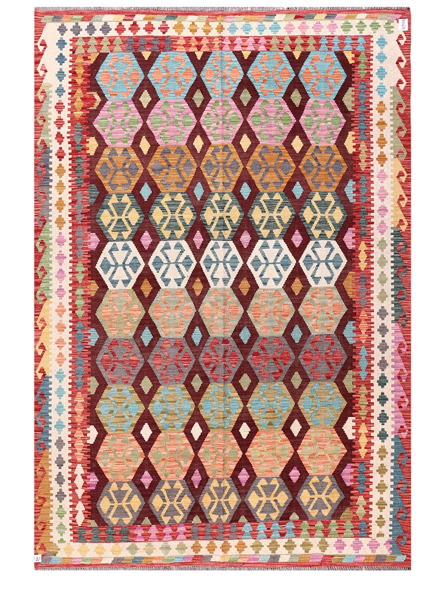 Maimana Afghanistan Kilim Rug - 295 x201 cm