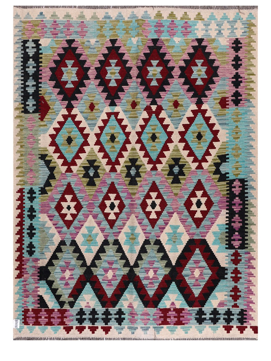 Maimana Afghanistan Kilim Rug - 199 x150 cm
