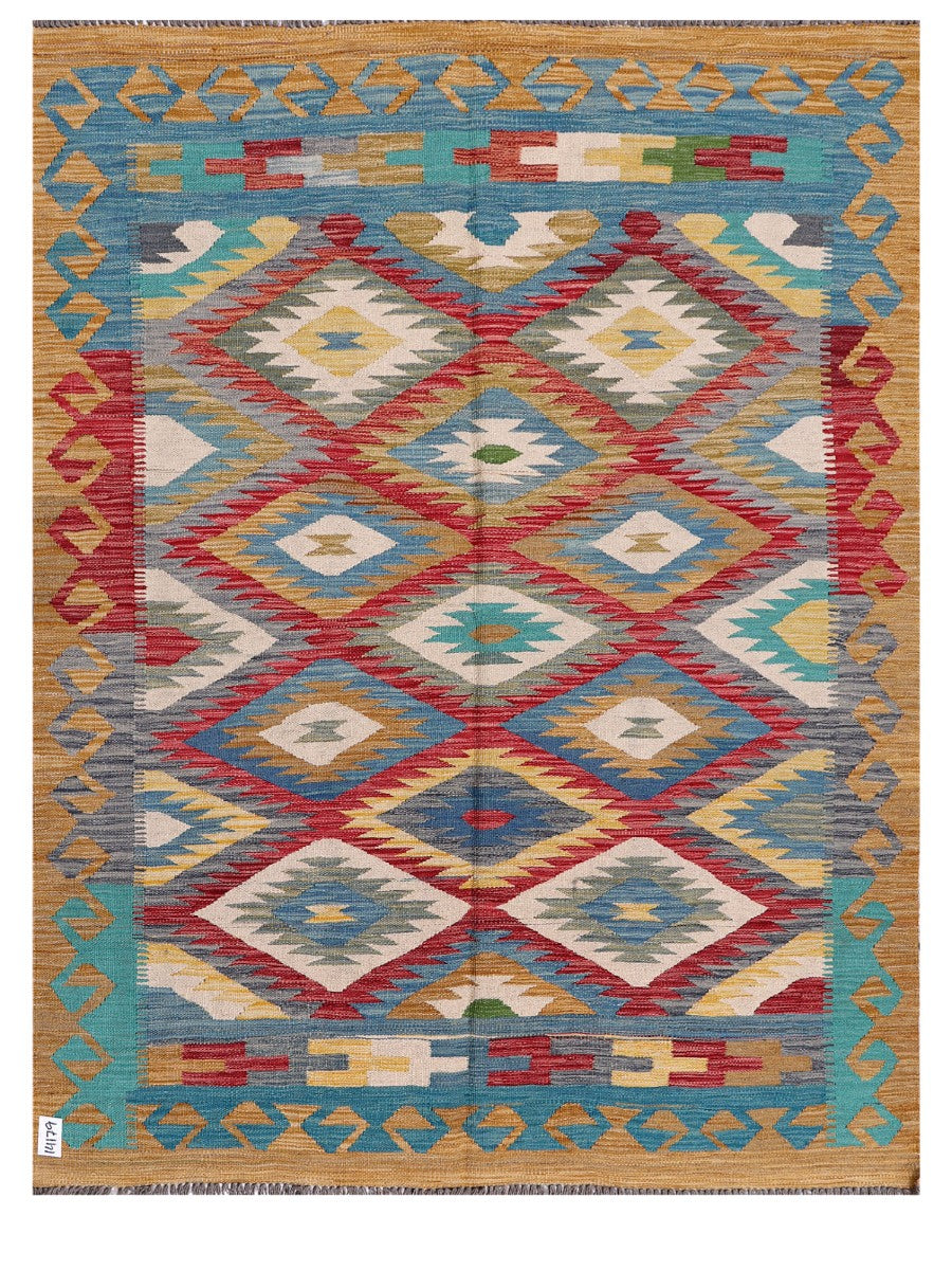 Maimana Afghanistan Kilim Rug - 196 x152 cm