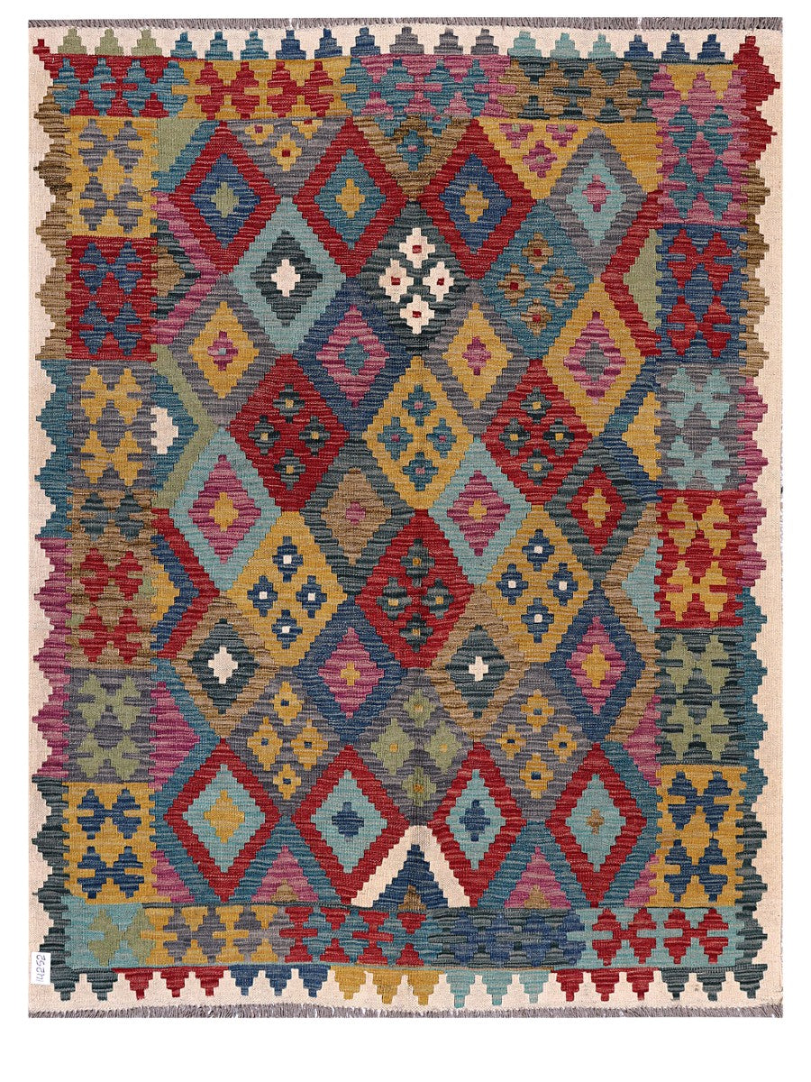 Maimana Afghanistan Kilim Rug - 199 x154 cm