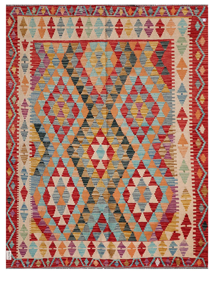 Maimana Afghanistan Kilim Rug - 201 x158 cm