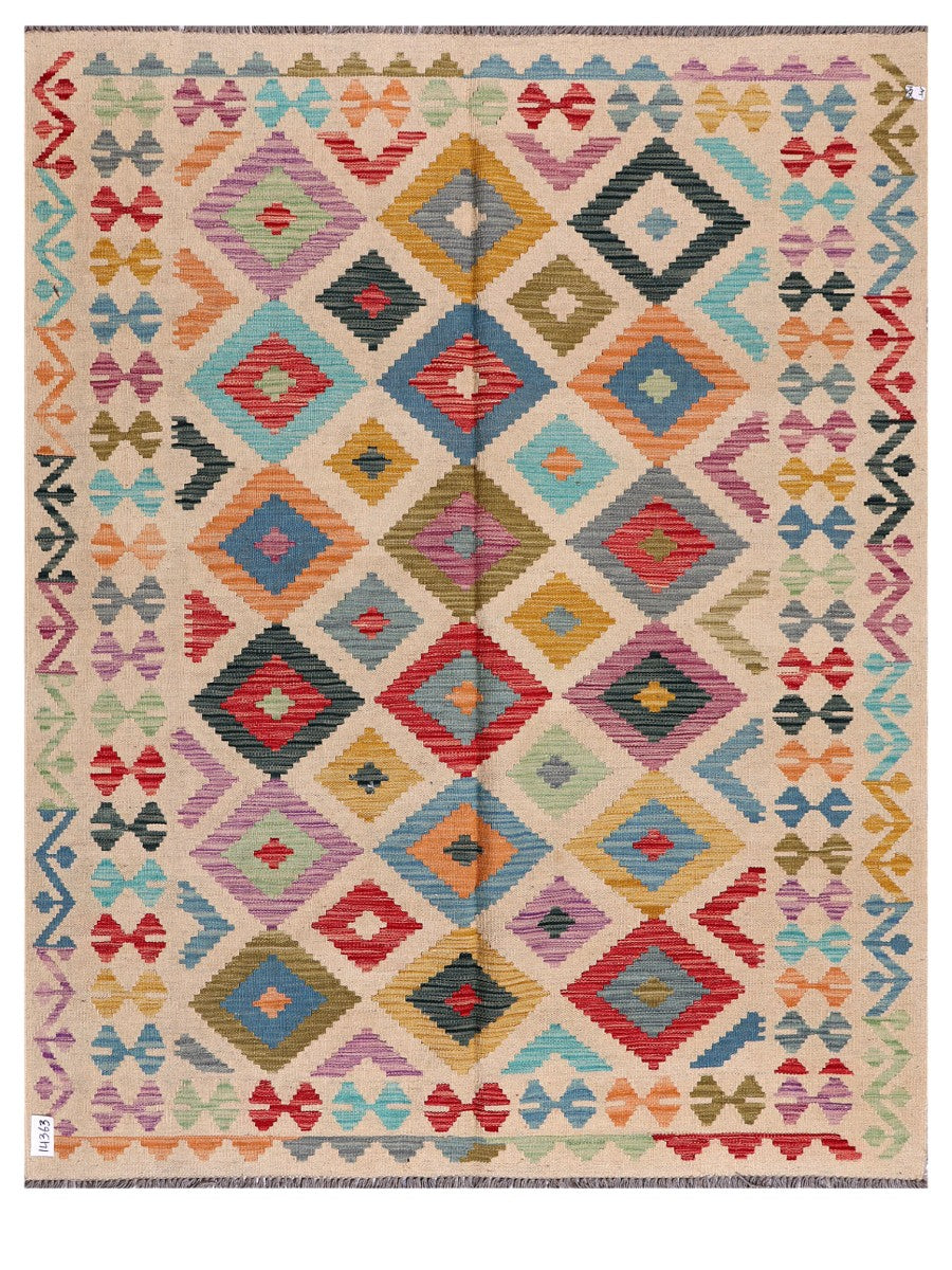 Maimana Afghanistan Kilim Rug - 193 x154 cm