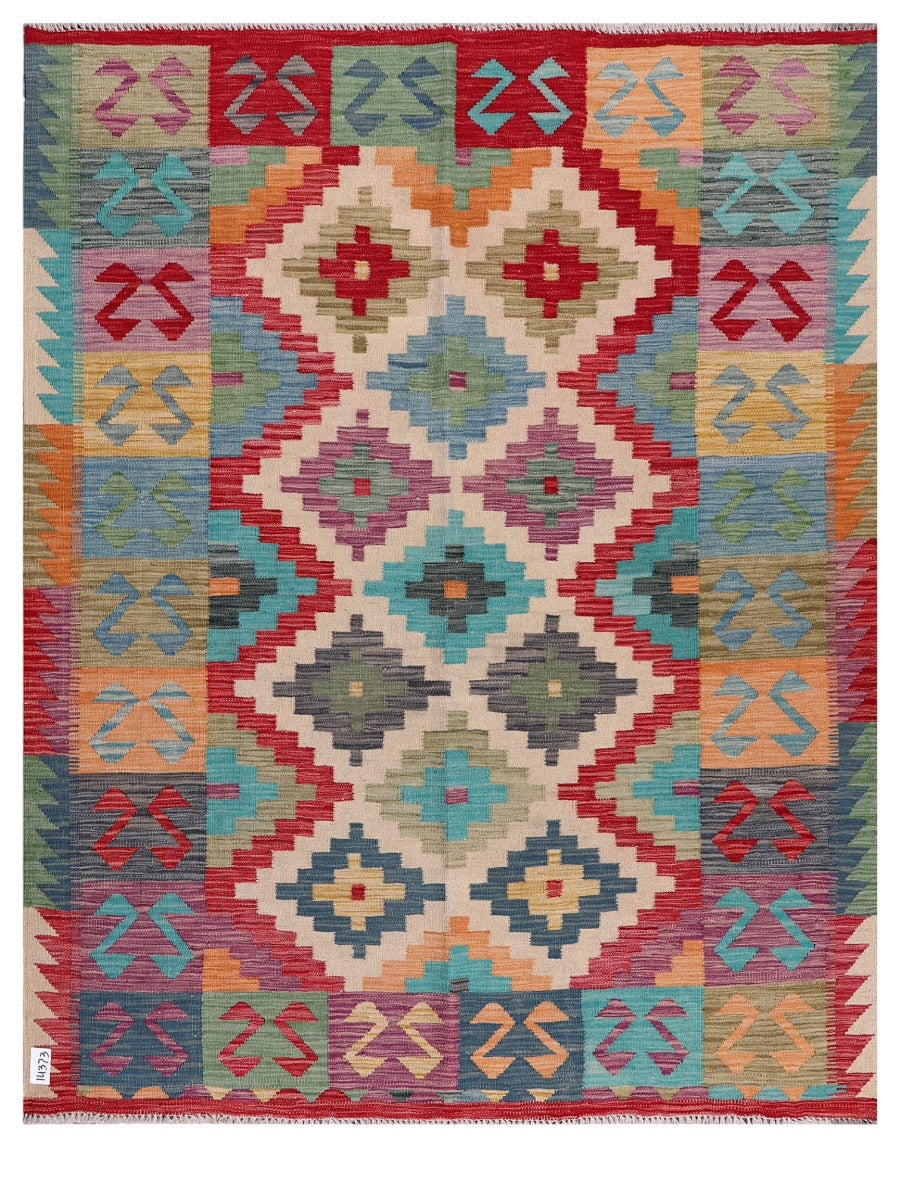 Maimana Afghanistan Kilim Rug - 199 x159 cm