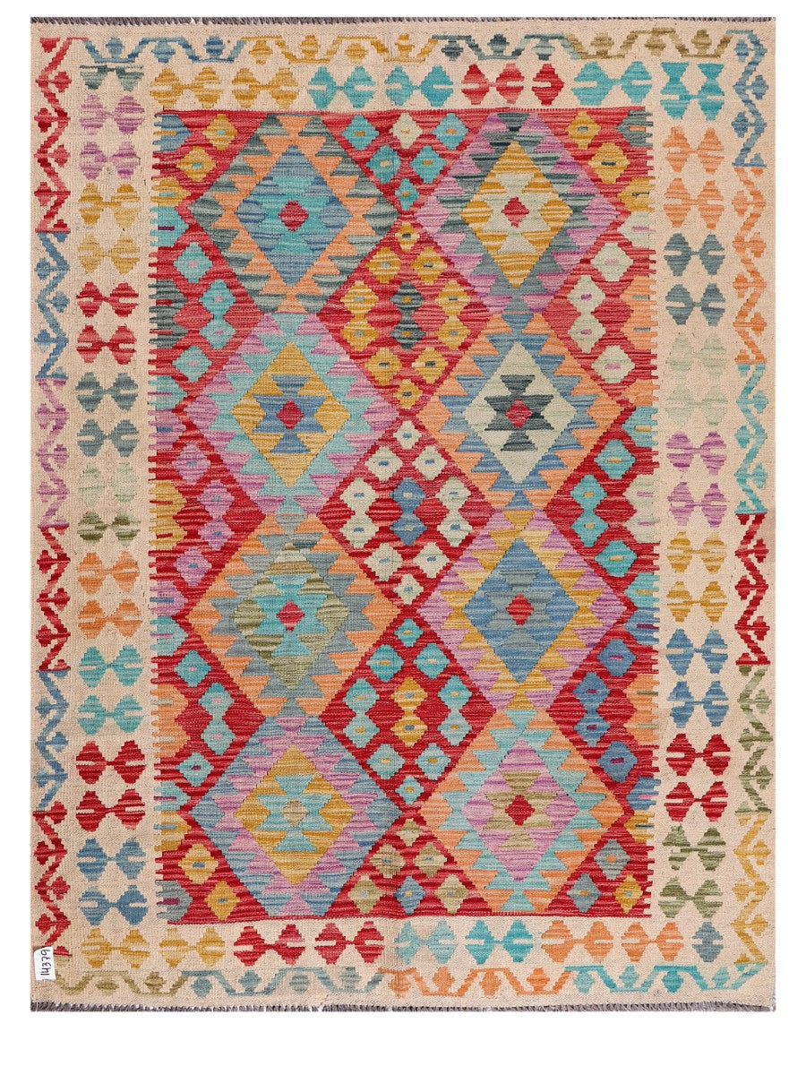 Maimana Afghanistan Kilim Rug - 203 x156 cm