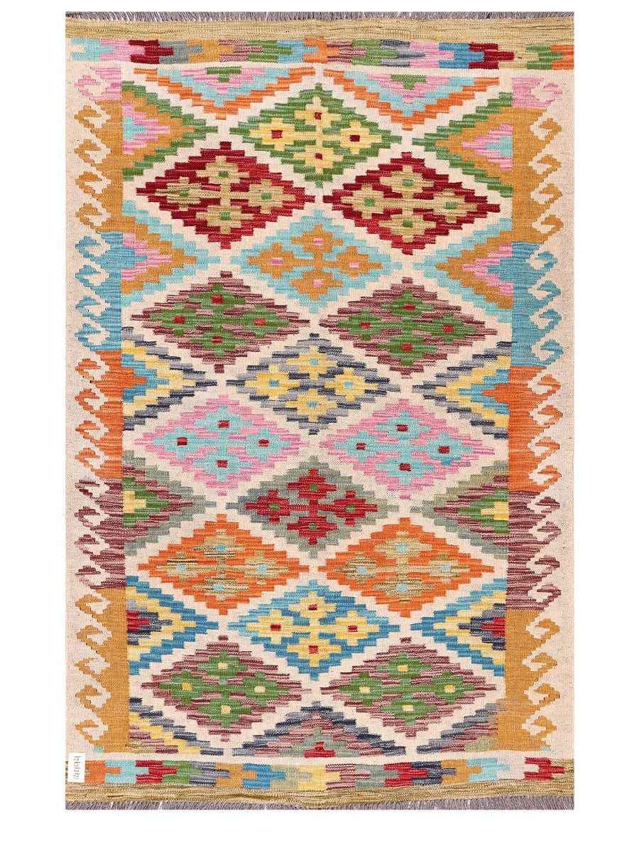 Maimana Afghanistan Kilim Rug - 183 x120 cm
