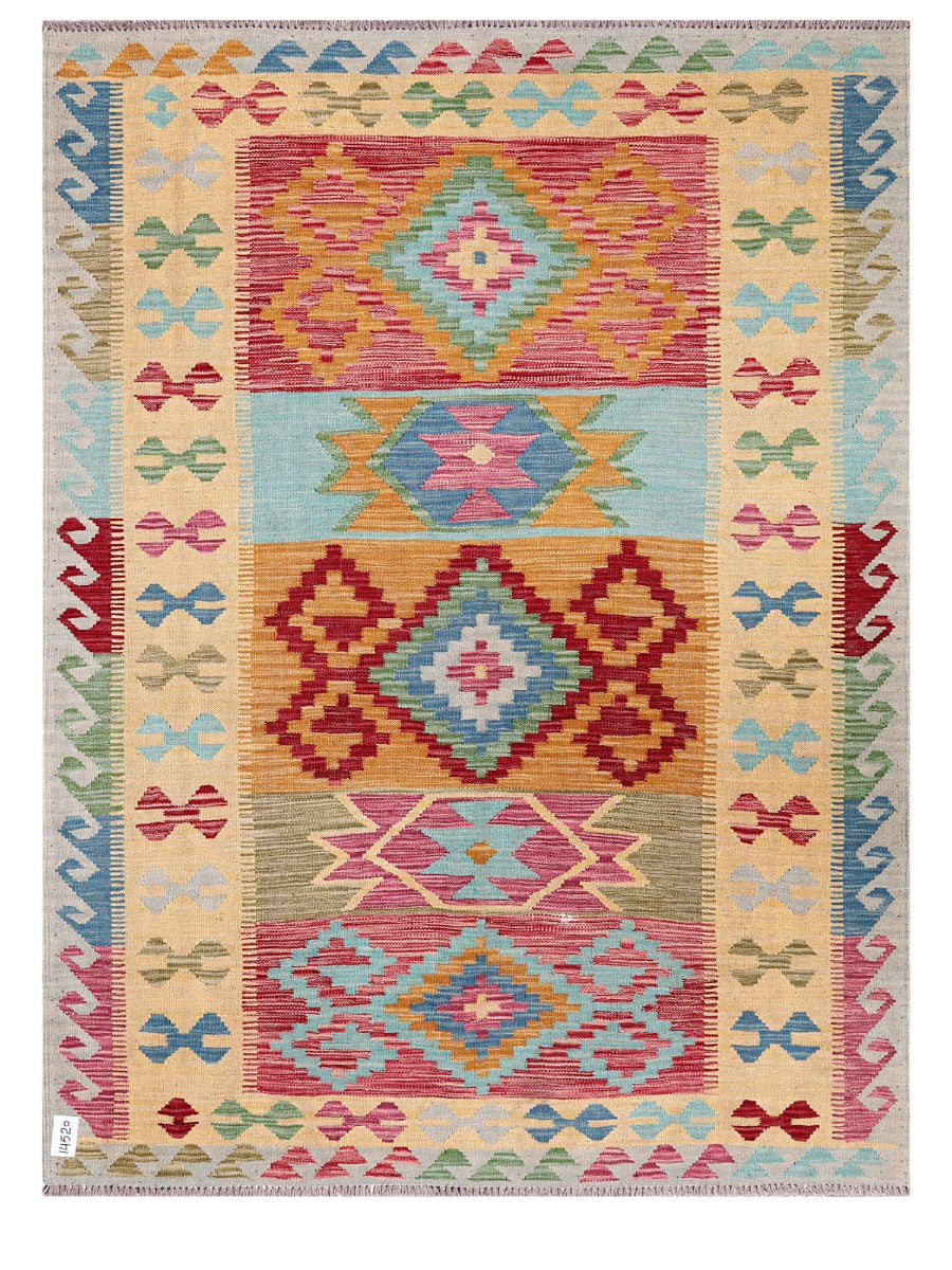 Maimana Afghanistan Kilim Rug - 187 x135 cm