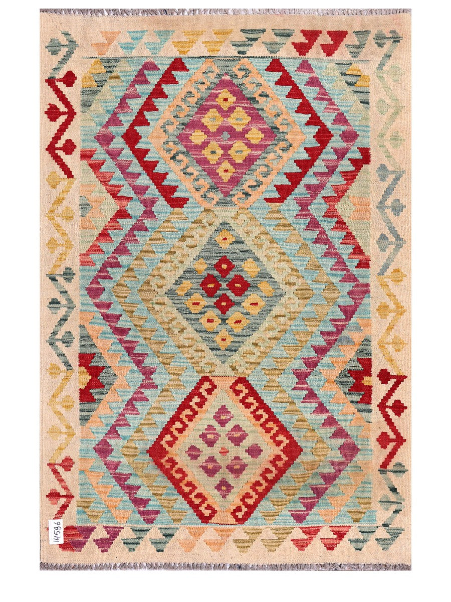 Maimana Afghanistan Kilim Rug - 146 x100 cm