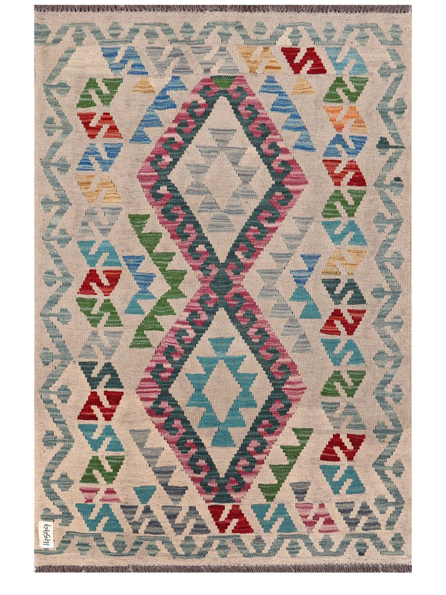Maimana Afghanistan Kilim Rug - 145 x100 cm