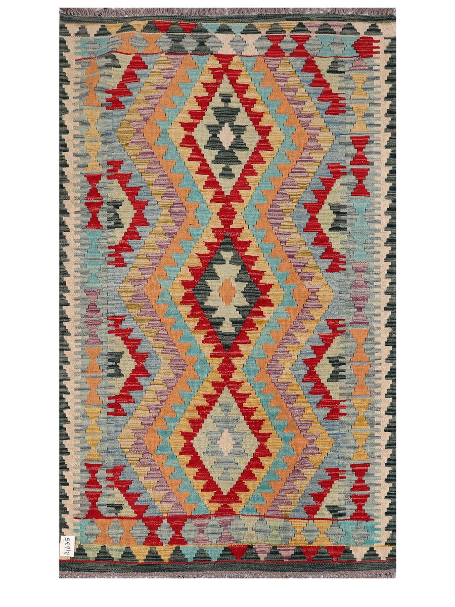 Maimana Afghanistan Kilim Rug - 171 x104 cm