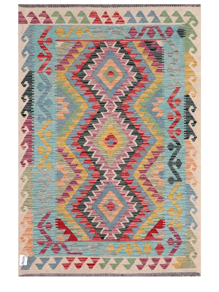 Maimana Afghanistan Kilim Rug - 161 x108 cm