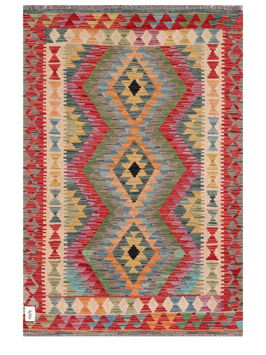 Maimana Afghanistan Kilim Rug - 161 x107 cm