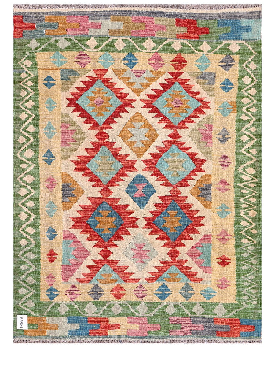 Maimana Afghanistan Kilim Rug - 144 x109 cm