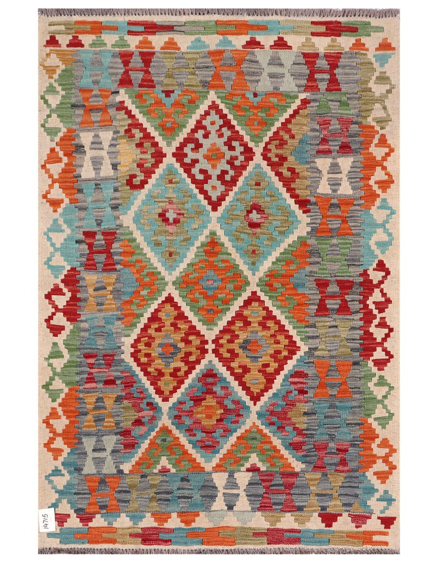 Maimana Afghanistan Kilim Rug - 153 x105 cm