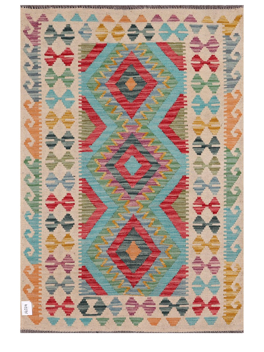 Maimana Afghanistan Kilim Rug - 149 x105 cm