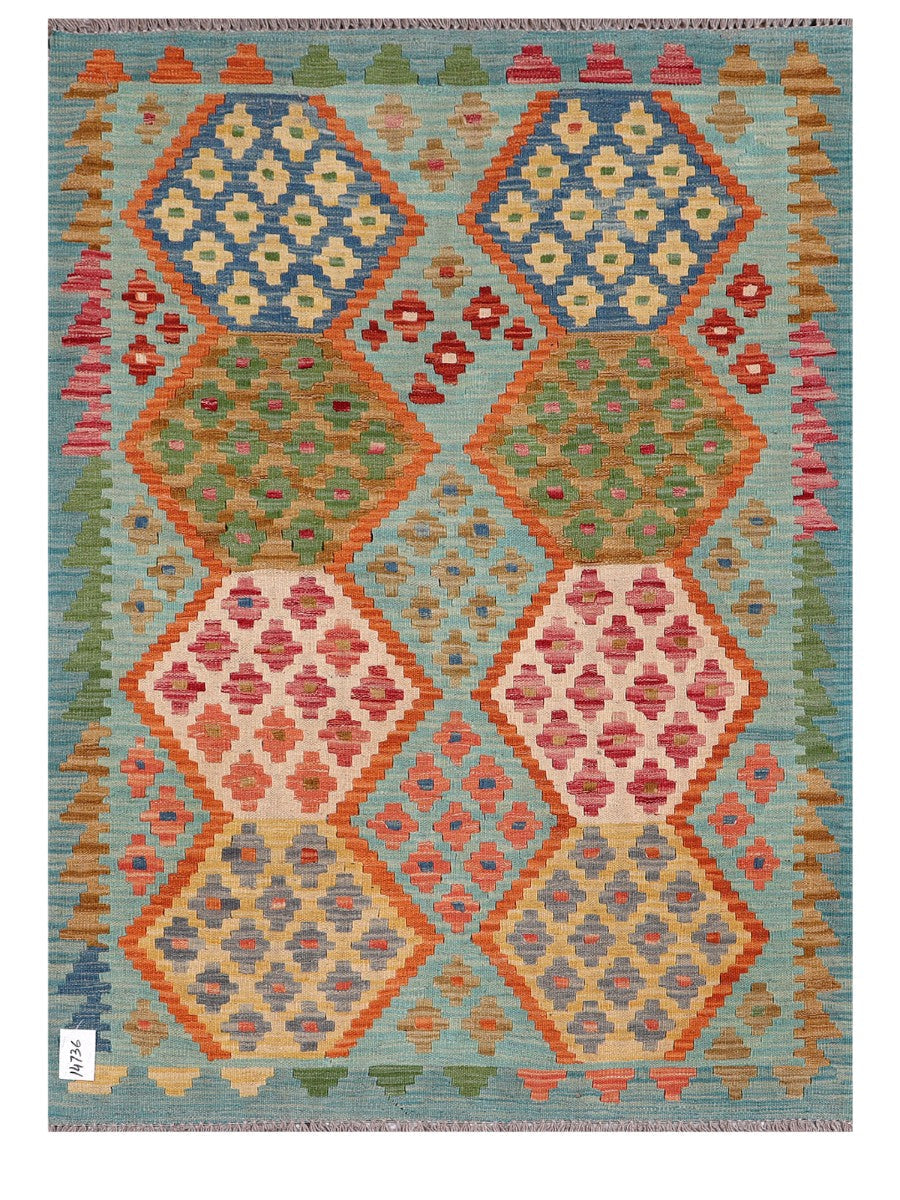 Maimana Afghanistan Kilim Rug - 148 x107 cm