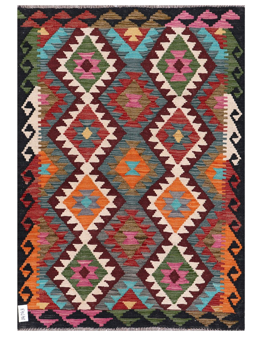 Maimana Afghanistan Kilim Rug - 142 x103 cm