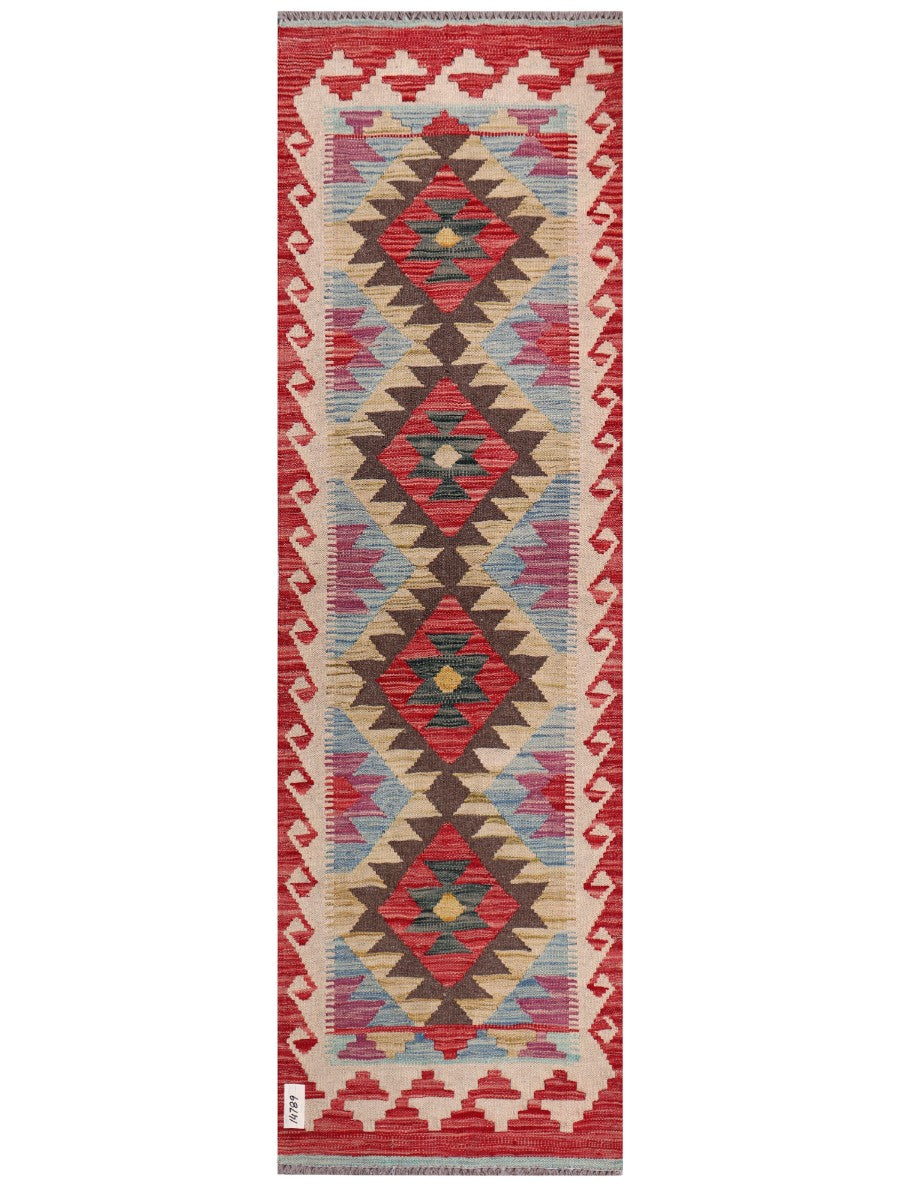 Maimana Afghanistan Kilim Rug - 204 x62 cm