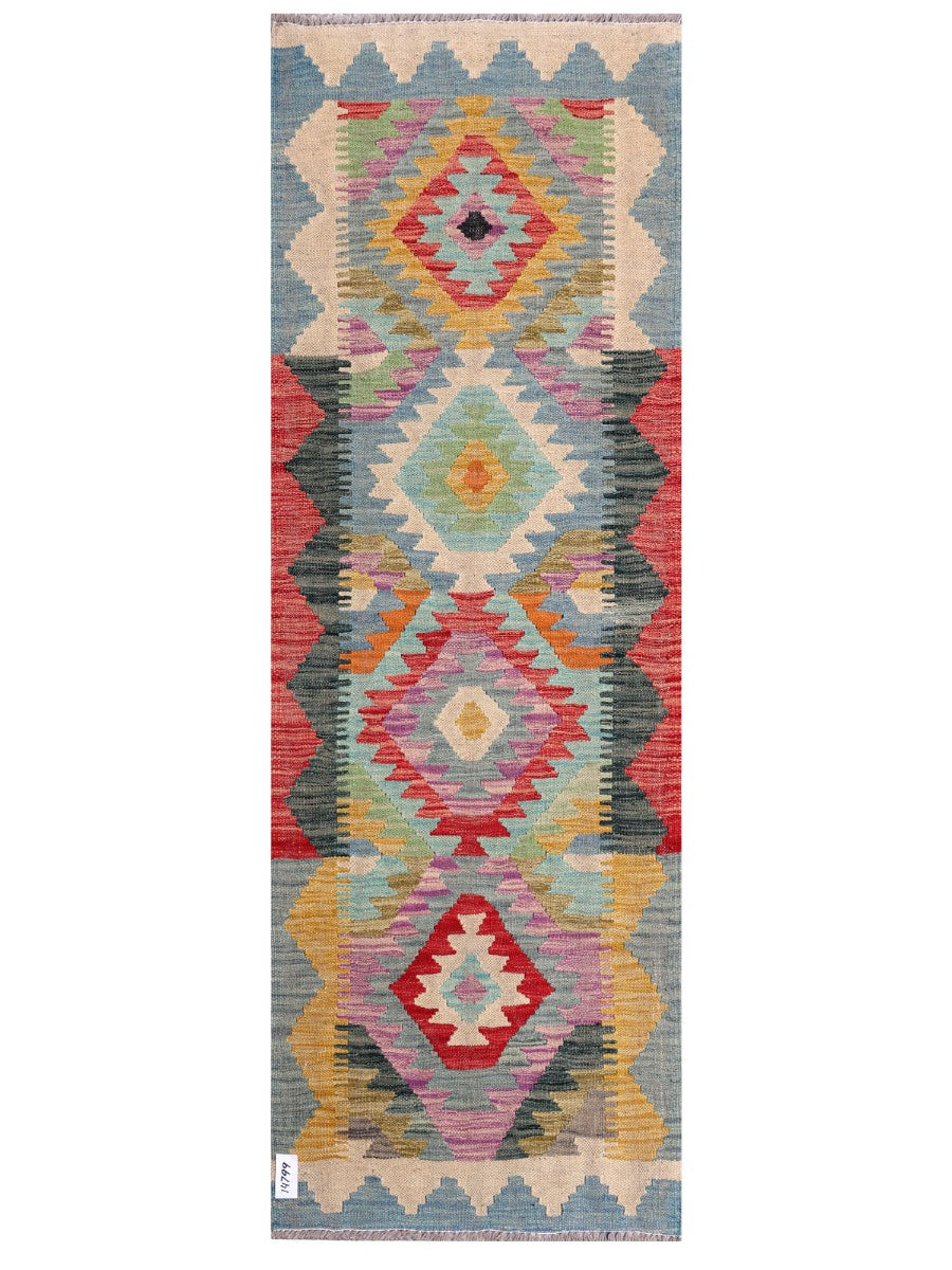 Maimana Afghanistan Kilim Rug - 192 x66 cm