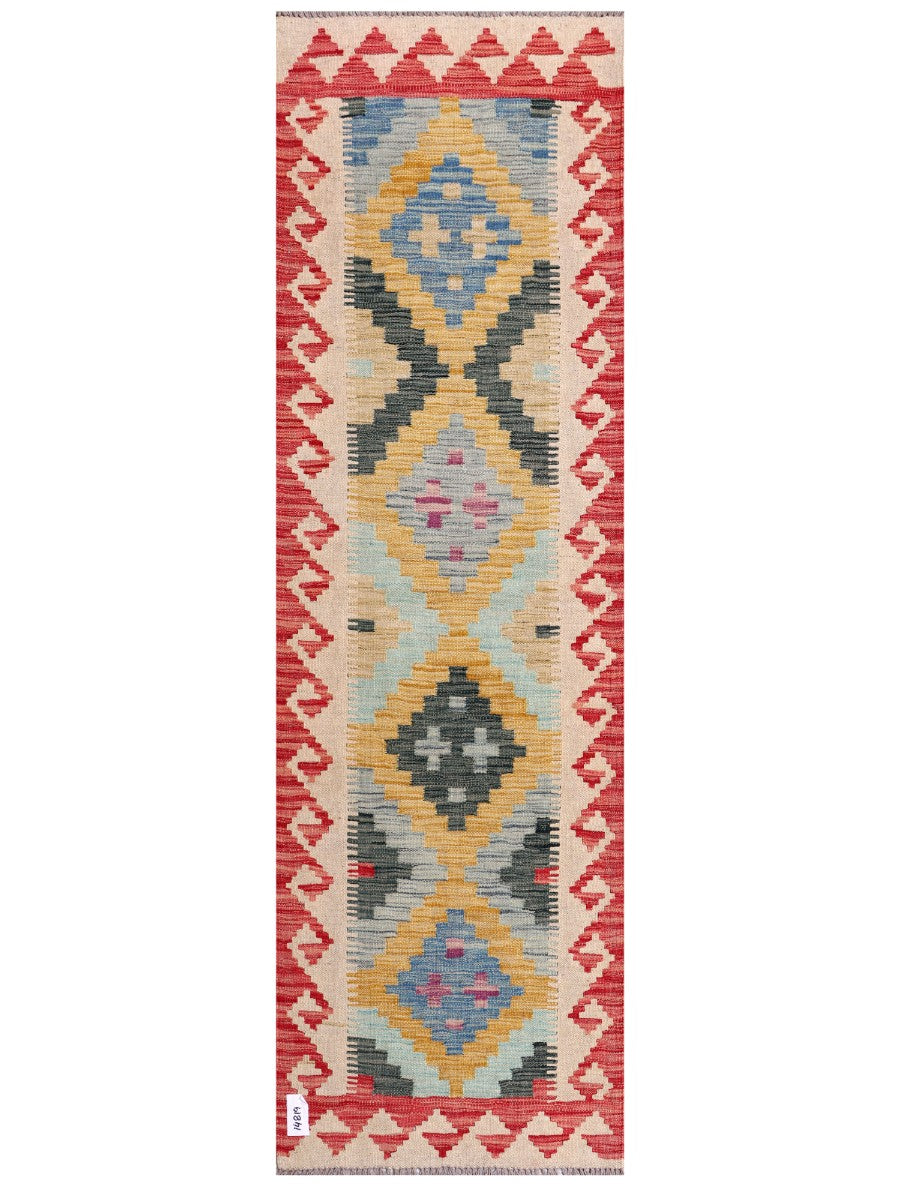 Maimana Afghanistan Kilim Rug - 202 x62 cm