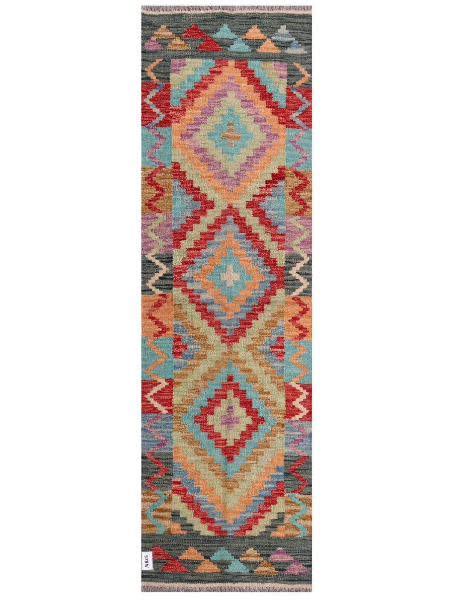 Maimana Afghanistan Kilim Rug - 201 x60 cm