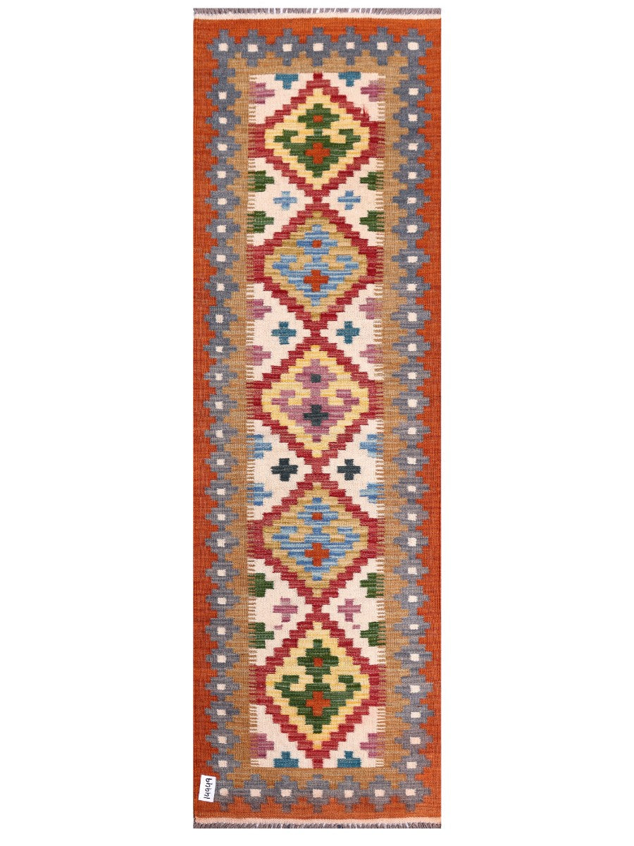 Maimana Afghanistan Kilim Rug - 193 x60 cm