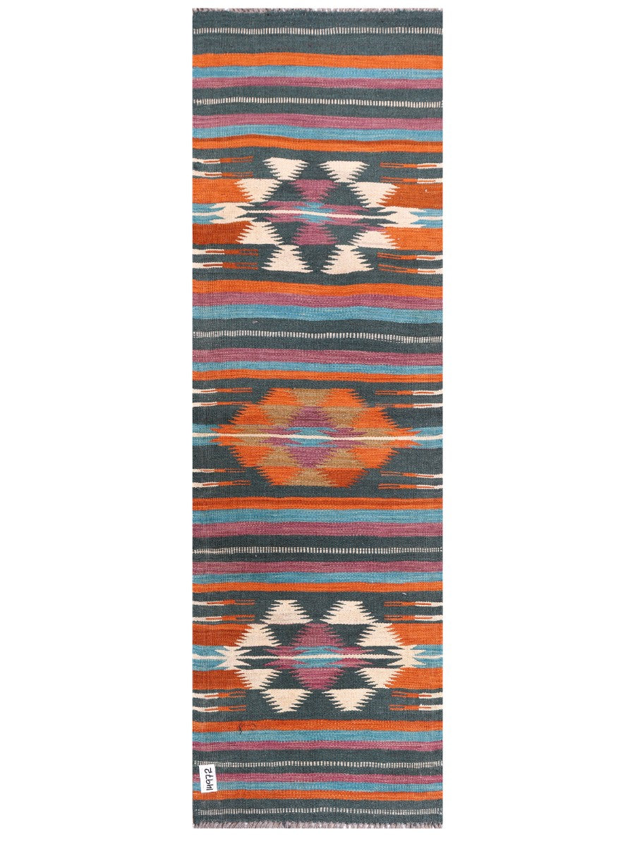 Maimana Afghanistan Kilim Rug - 198 x62 cm