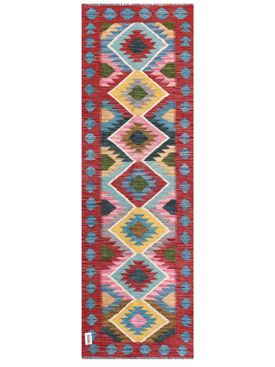 Maimana Afghanistan Kilim Rug - 201 x65 cm