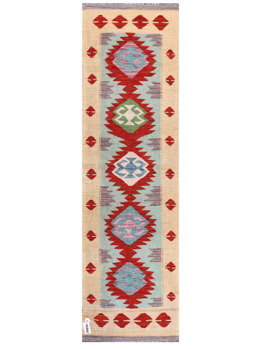 Maimana Afghanistan Kilim Rug - 196 x58 cm