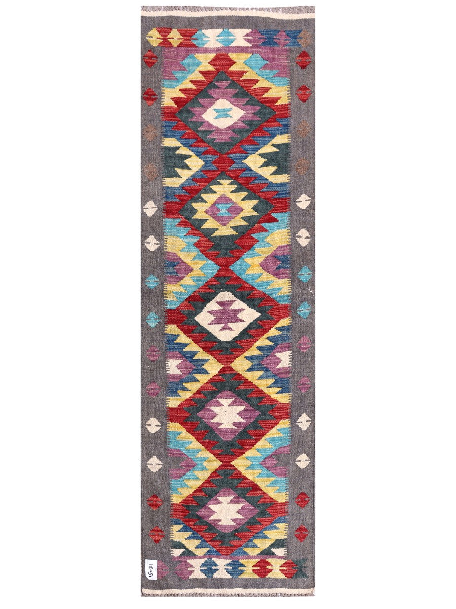 Maimana Afghanistan Kilim Rug - 198 x60 cm