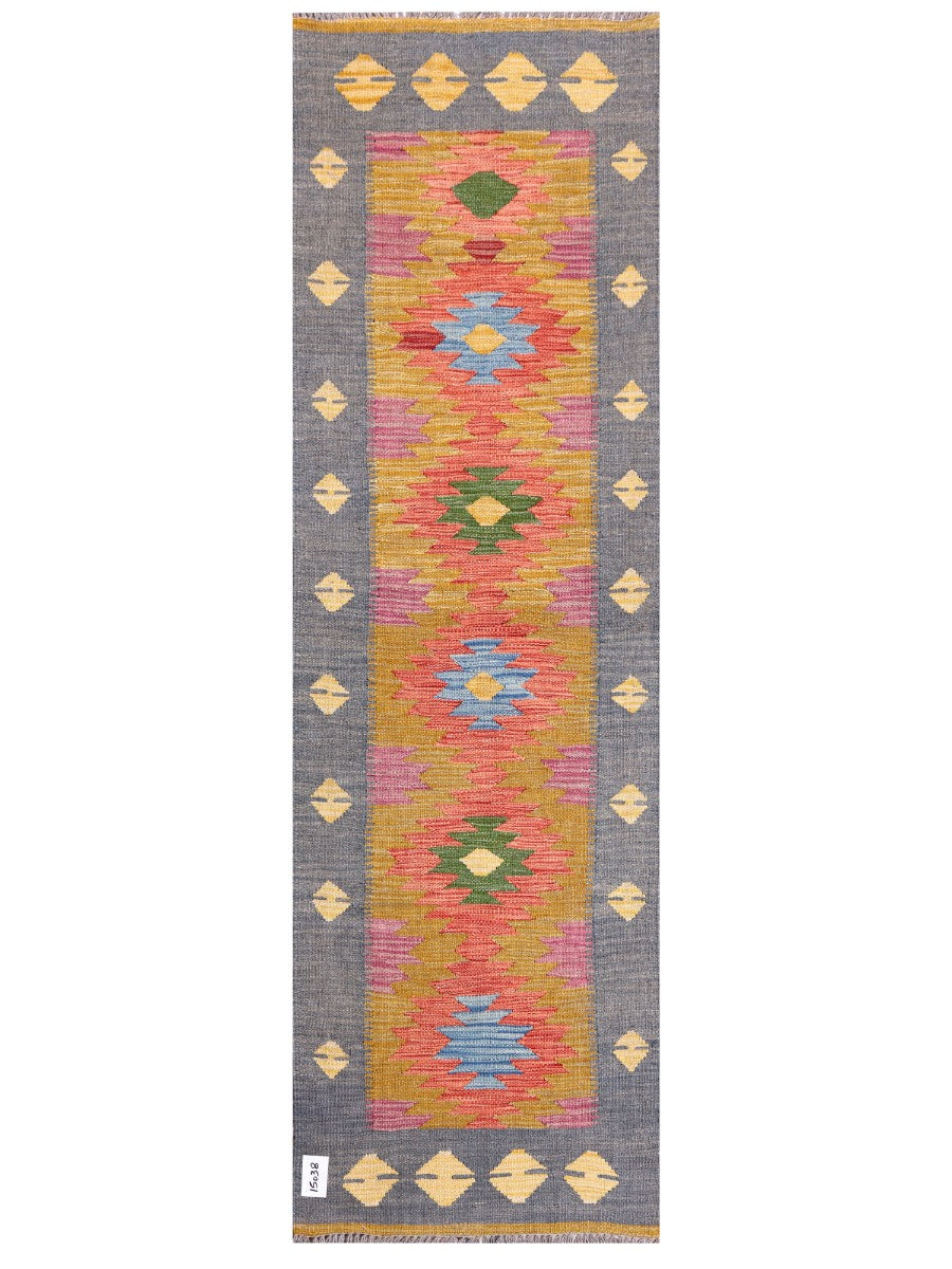 Maimana Afghanistan Kilim Rug - 196 x60 cm