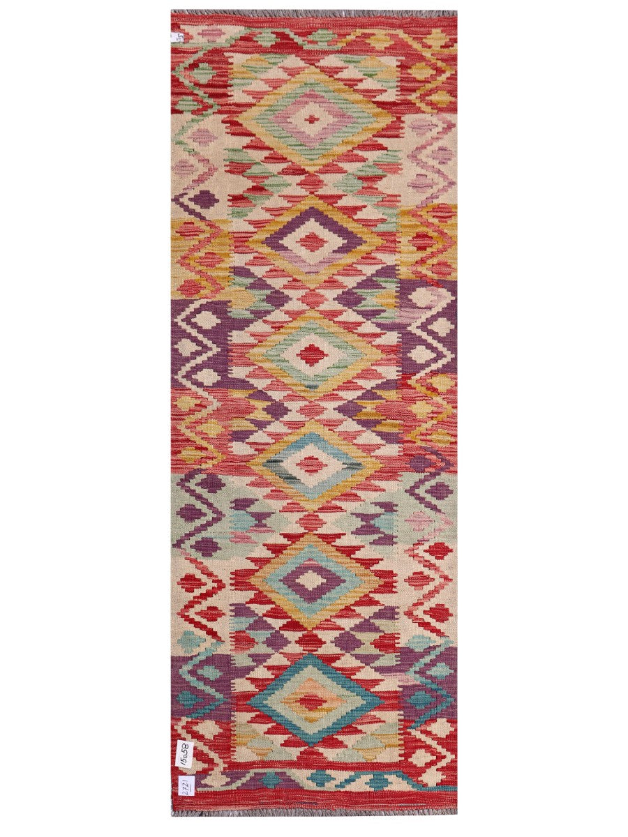 Maimana Afghanistan Kilim Rug - 192 x70 cm