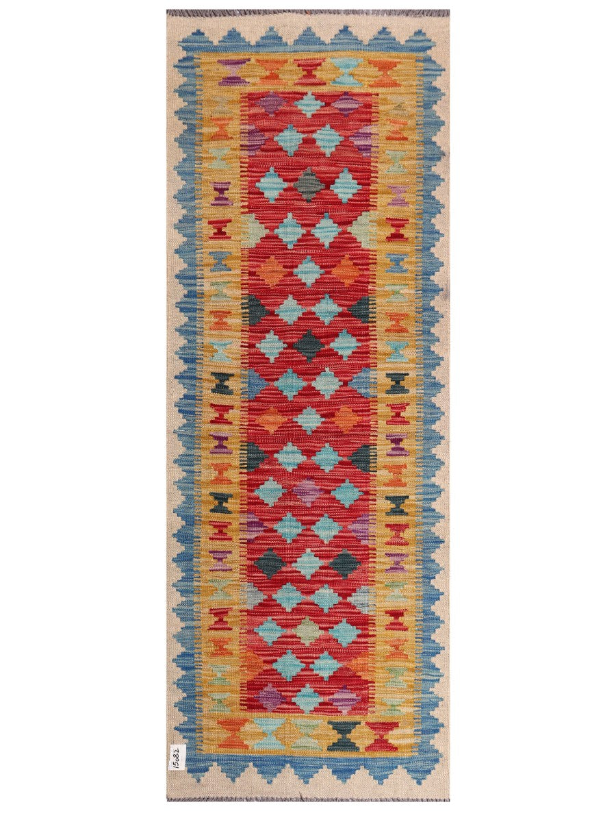 Maimana Afghanistan Kilim Rug - 196 x72 cm
